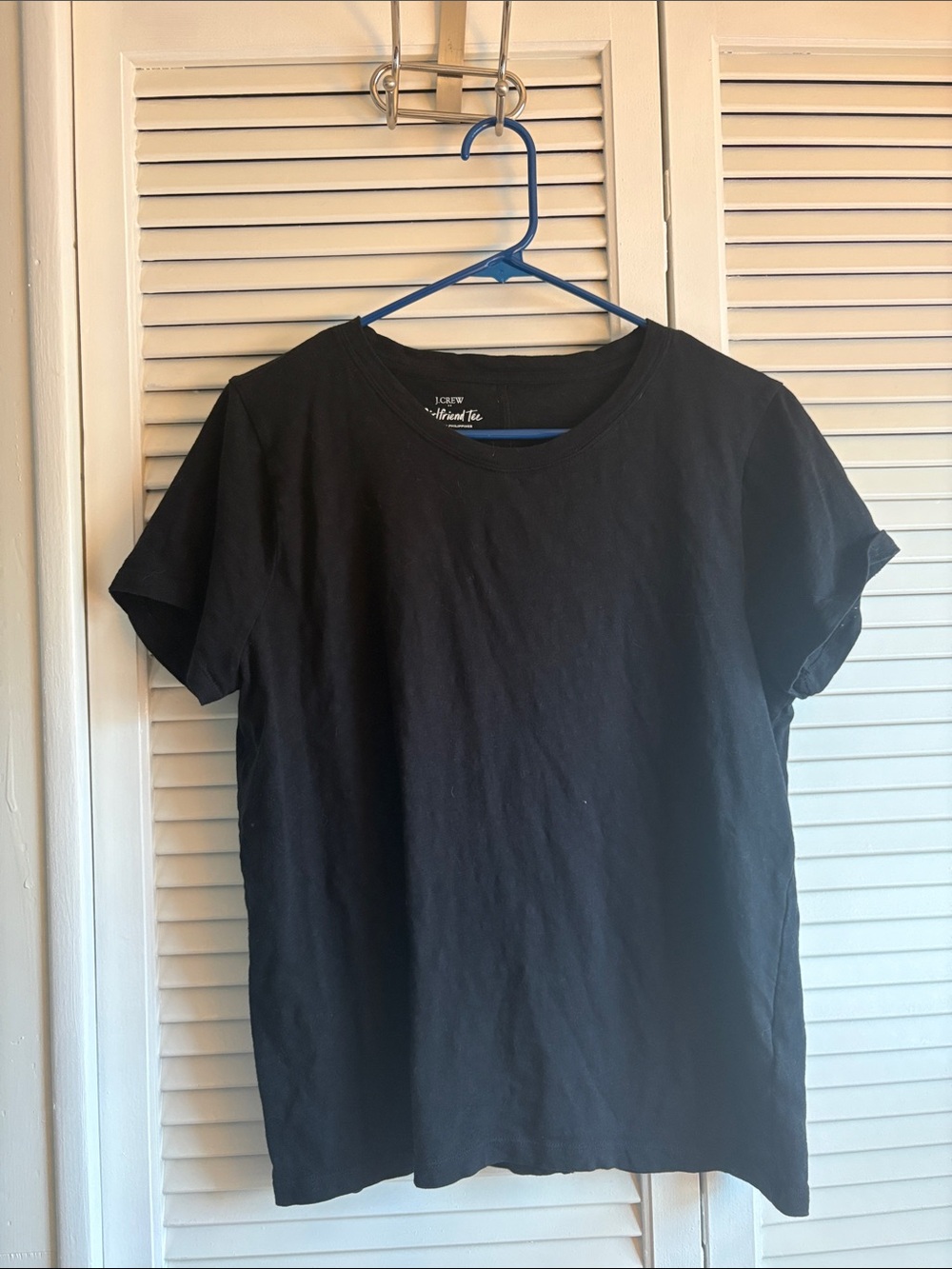 J. Crew Women’s Black Short Sleeve Girlfriend Tee